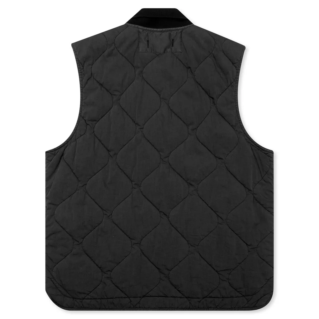 Quilted Nylon Vest - Lead Grey