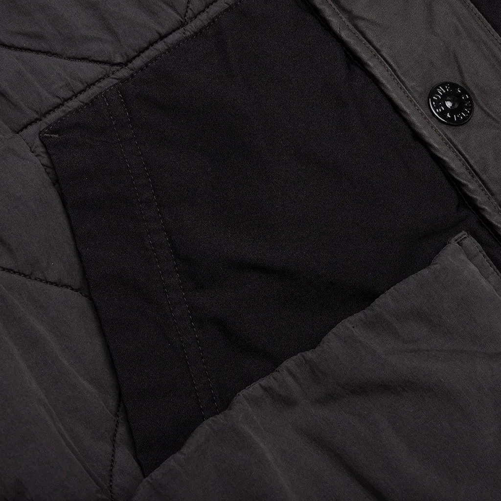 Quilted Nylon Vest - Lead Grey