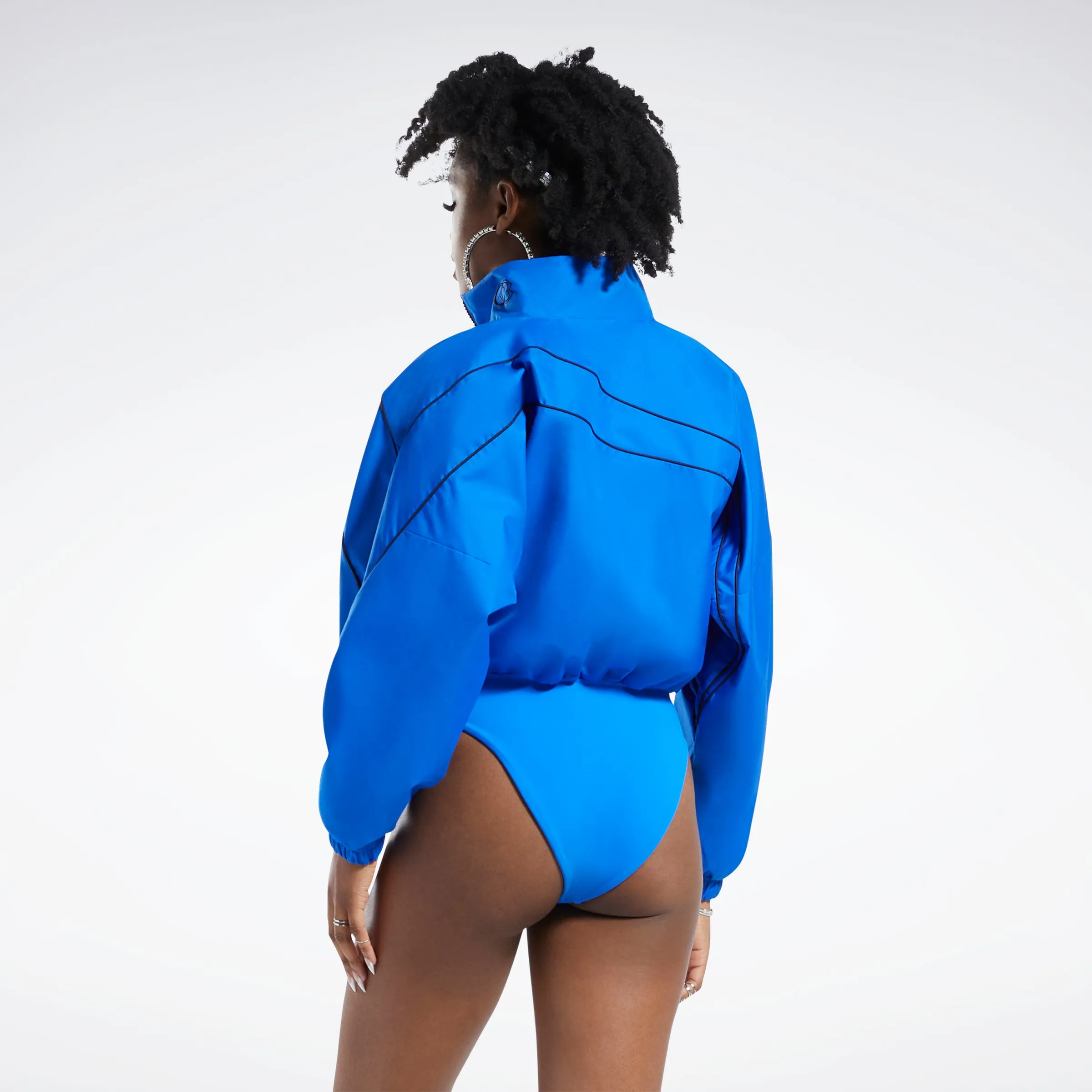 Reebok Apparel Women Cardi B Leotard Jacket Vital Blue