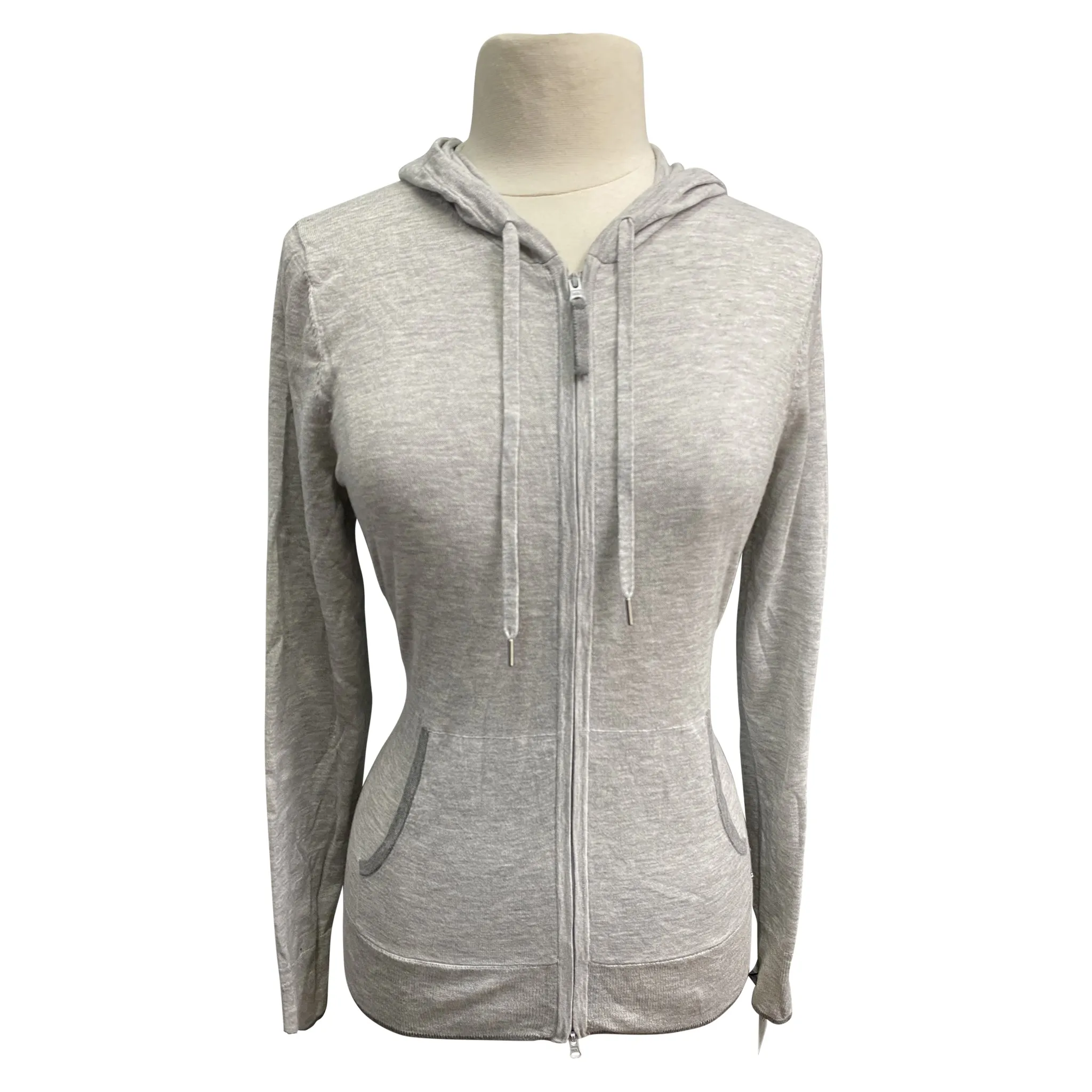 RJ Classics 'Taylor' Full-Zip Hoodie in Light Grey Heather - Women's Medium