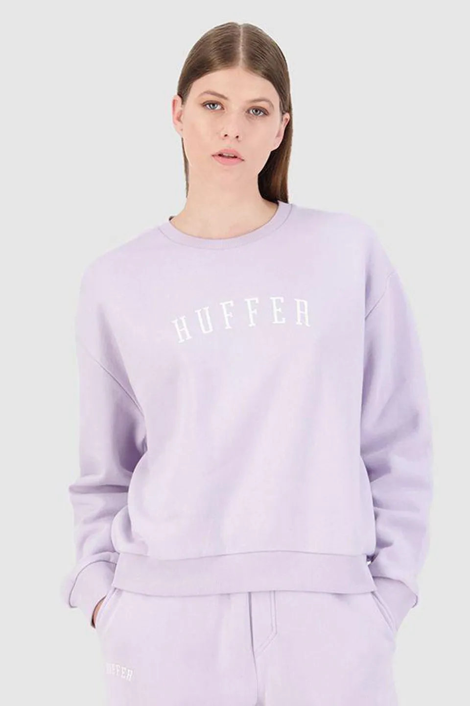 Slouch Stateside Logo Lilac Crew Jumper