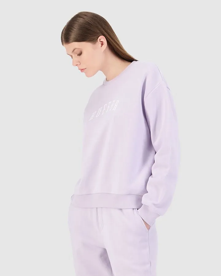 Slouch Stateside Logo Lilac Crew Jumper