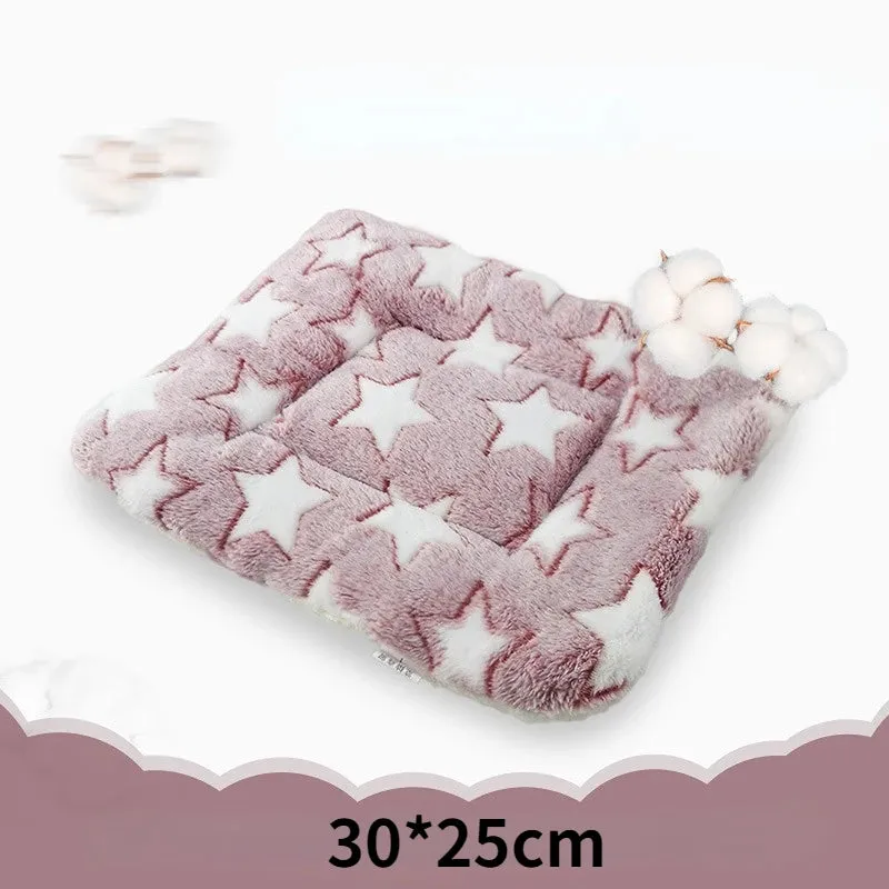 Small pet cotton pad hamster guinea pig thickened warm nests cushion rabbit chinchilla lamb fleece bed pet supplies