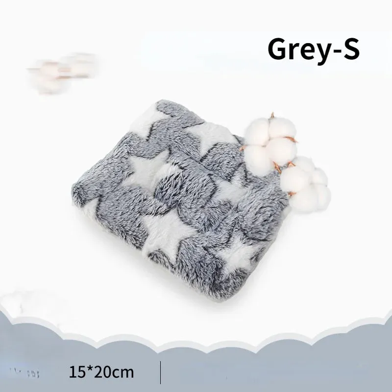 Small pet cotton pad hamster guinea pig thickened warm nests cushion rabbit chinchilla lamb fleece bed pet supplies