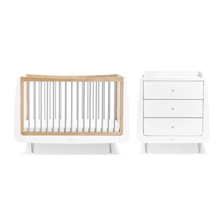 SnuzKot Skandi 2 Piece Nursery Furniture Set - Grey