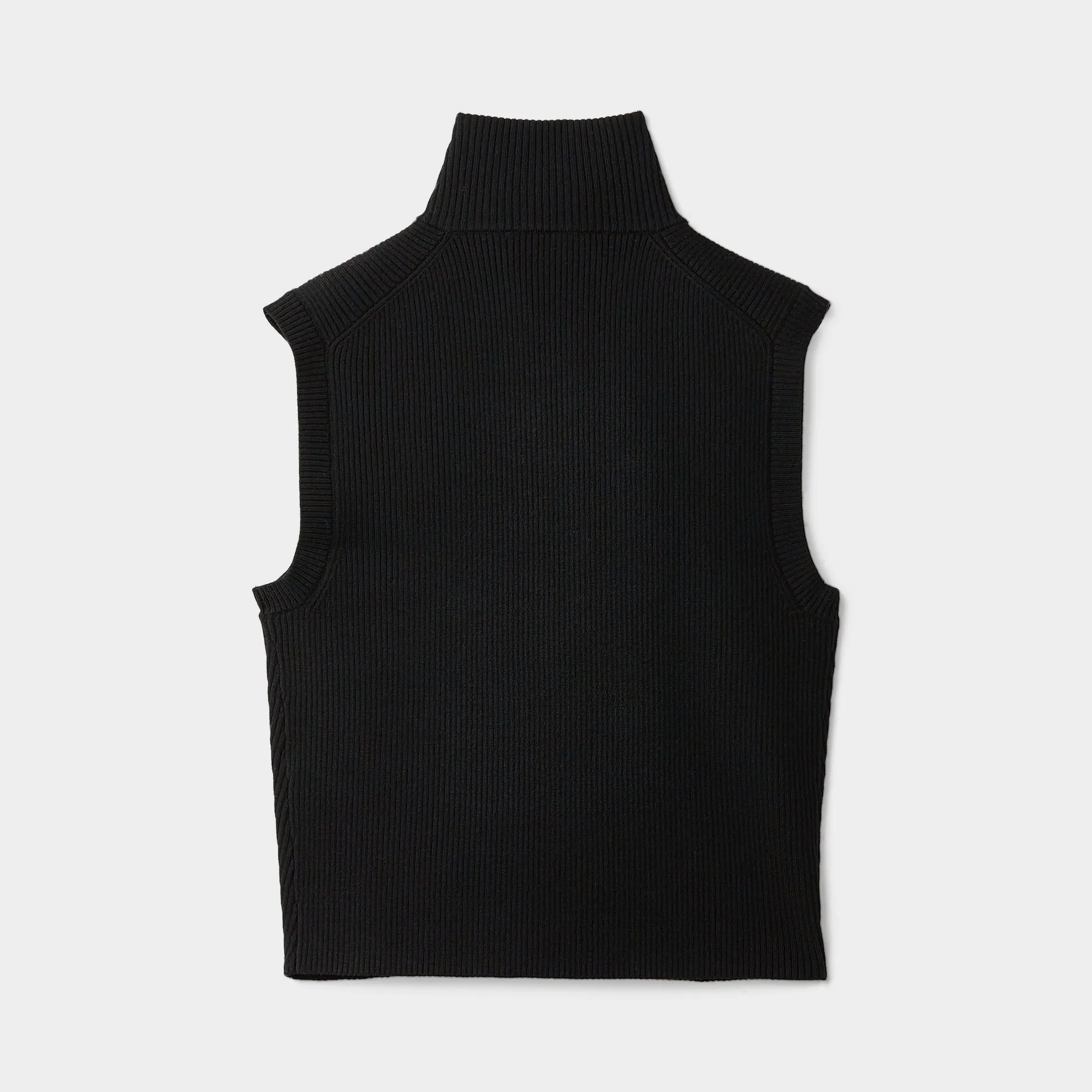 Stretch Merino Sleeveless Turtleneck