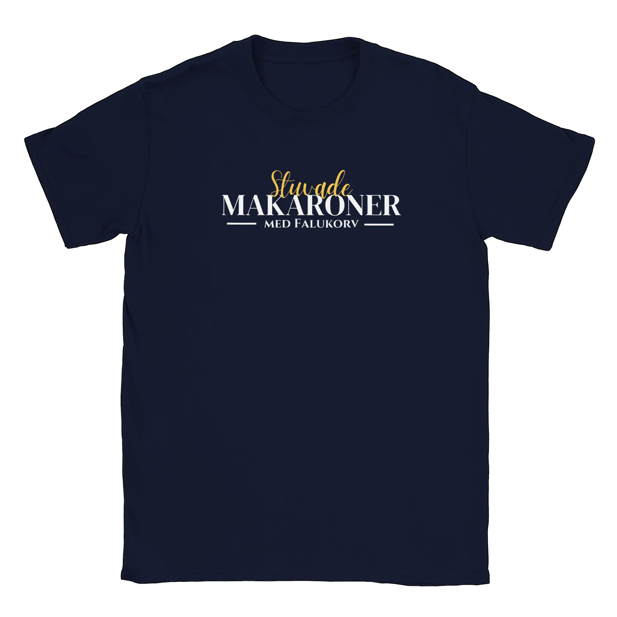 Comfortable Stuvade Makaroner with Falukorv T-shirt - Perfect Gift for Food Lovers!