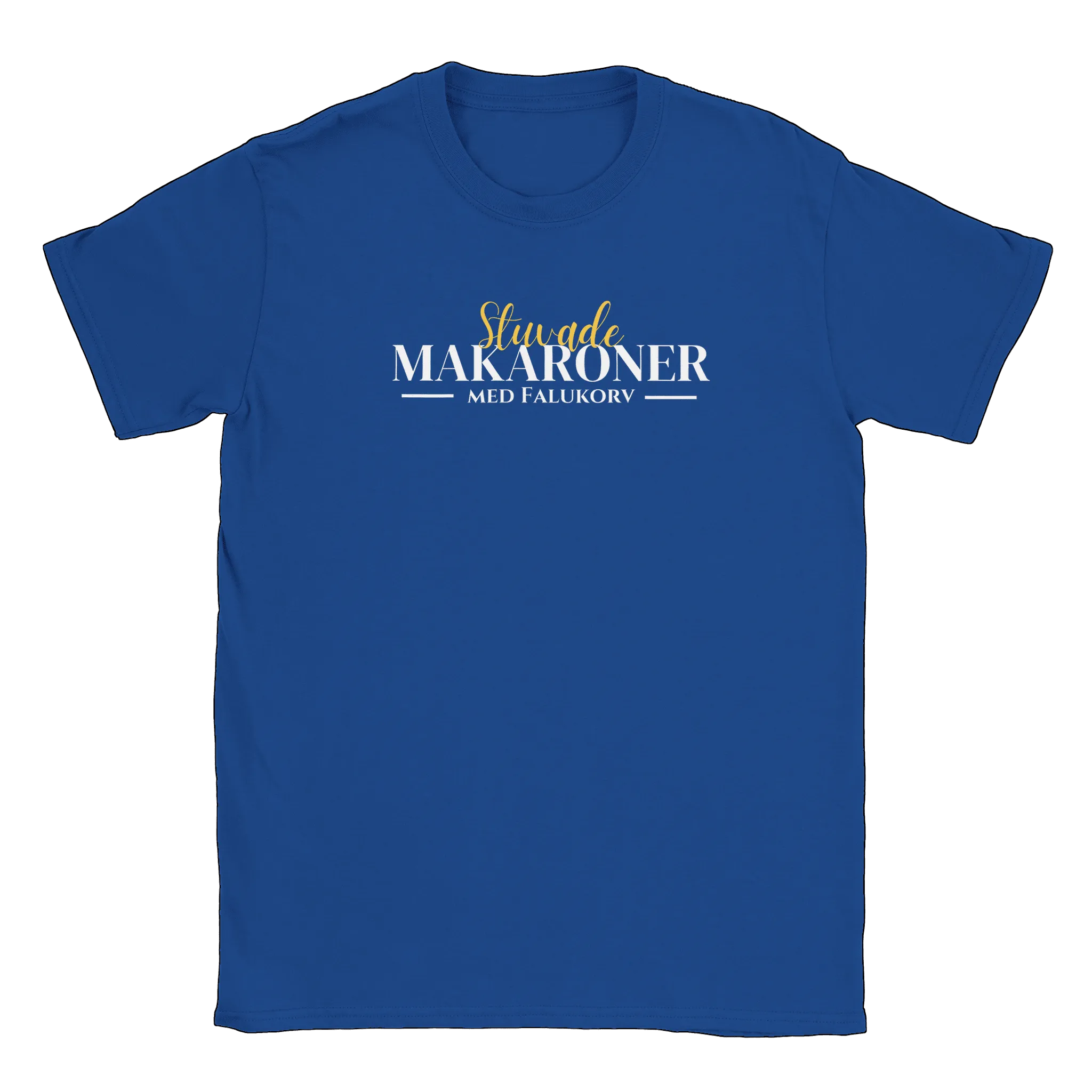 Comfortable Stuvade Makaroner with Falukorv T-shirt - Perfect Gift for Food Lovers!