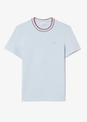 T-shirt  Lacoste en coton piqué bleu gris