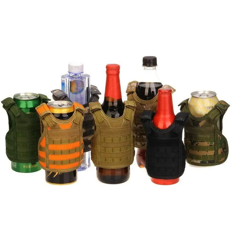 Tactical Insulated Beer Koozie with Multi-Tool Pocket – Perfect for Outdoor Adventures and Camping