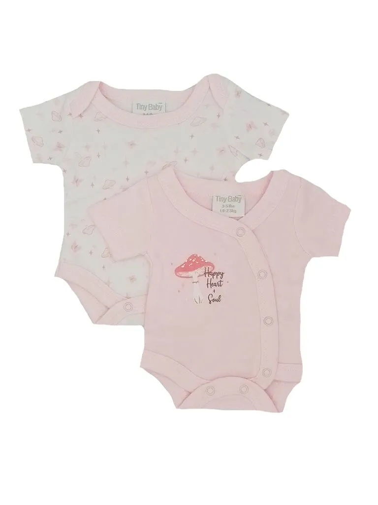 Toadstools 2 Pack Vests - Pink