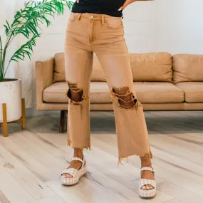 Vervet Butterscotch 90's Crop Flare Jeans