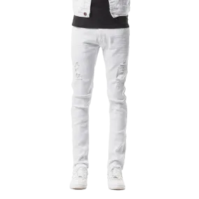 WhiteSkinny Jeans with Rips