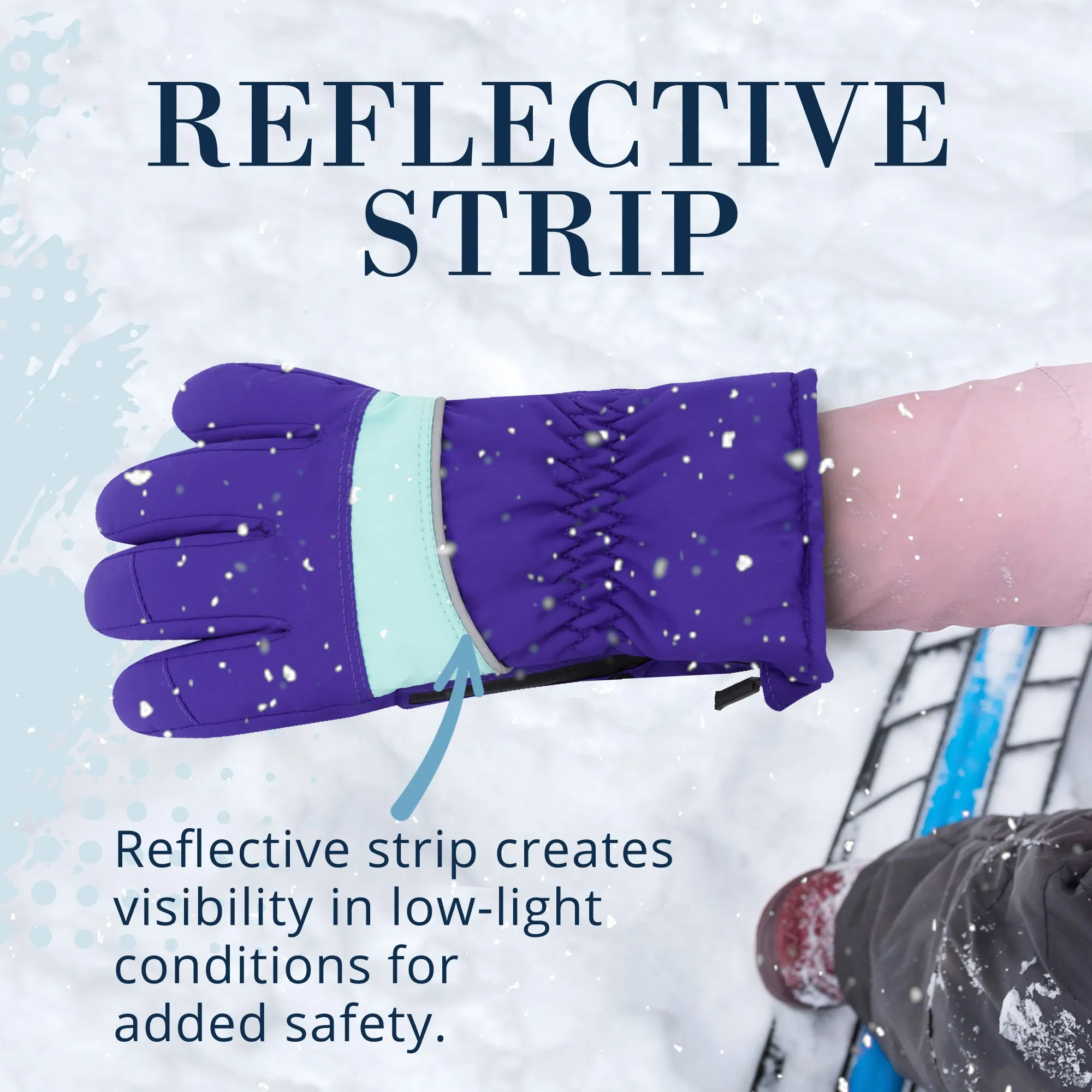 Winter & Ski Glove powered by ZIPGLOVE TECHNOLOGY | Purple